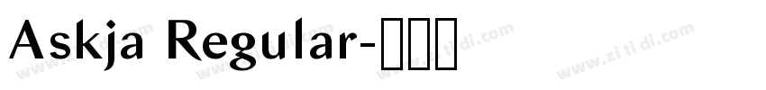 Askja Regular字体转换